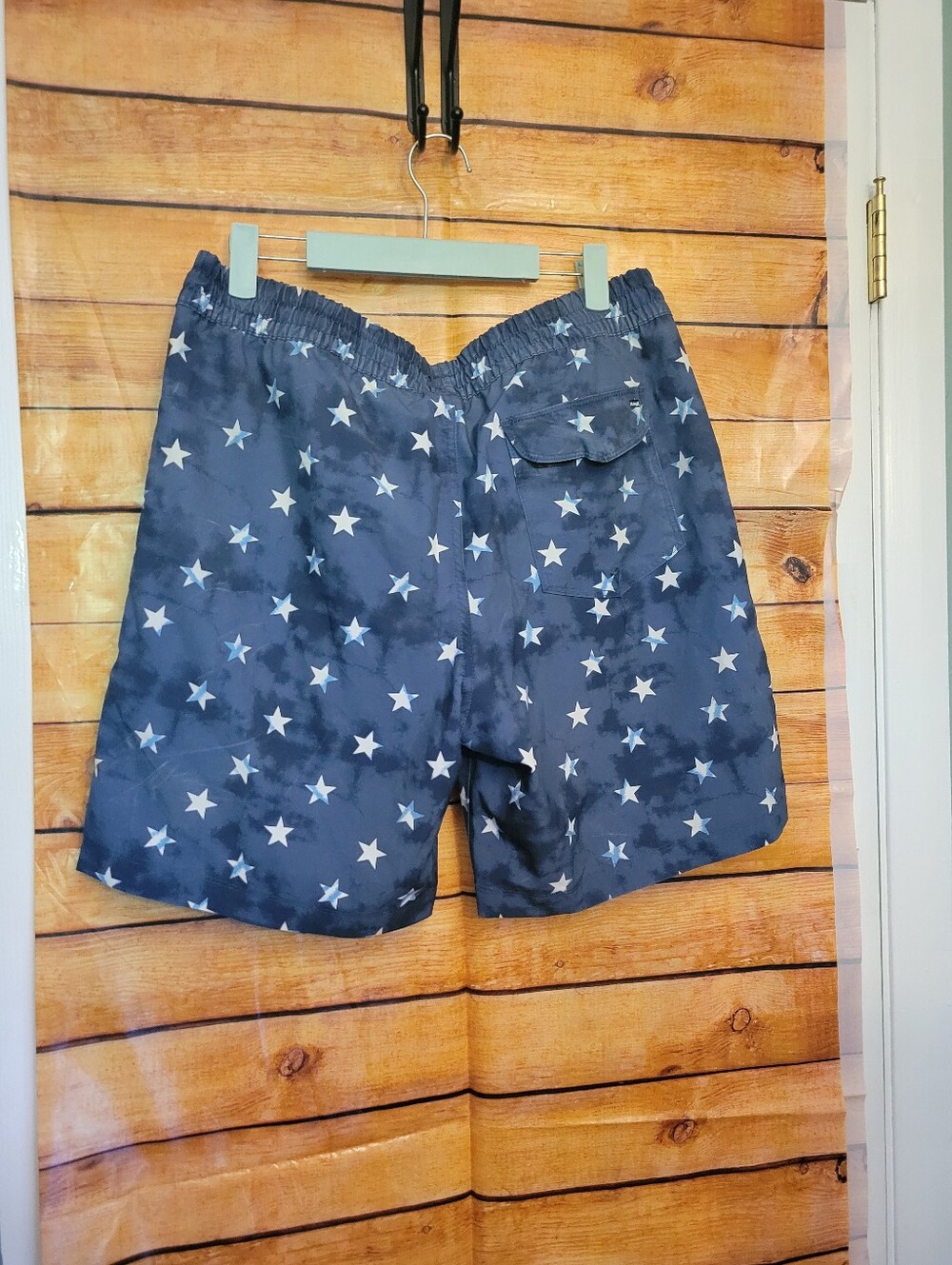 Hurley Men's Navy Star-Print Swim Board Shorts L - Picture 3 of 3